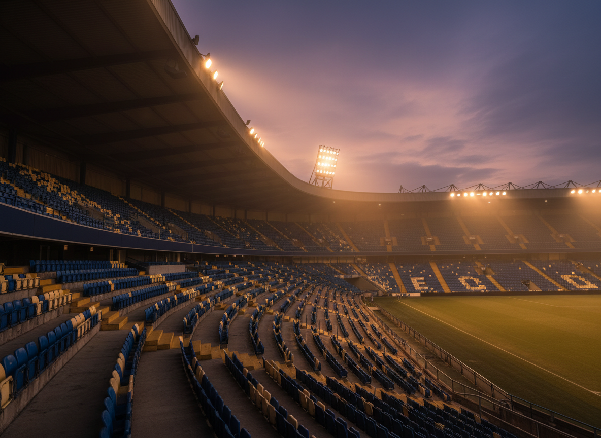 Stadio del Verona in un'atmosfera serale